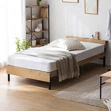 ウッドスチールベッド ヘッドボード付き SBW02