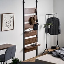 ウッドウォールラック ハーフ棚板付き WLR-HT62