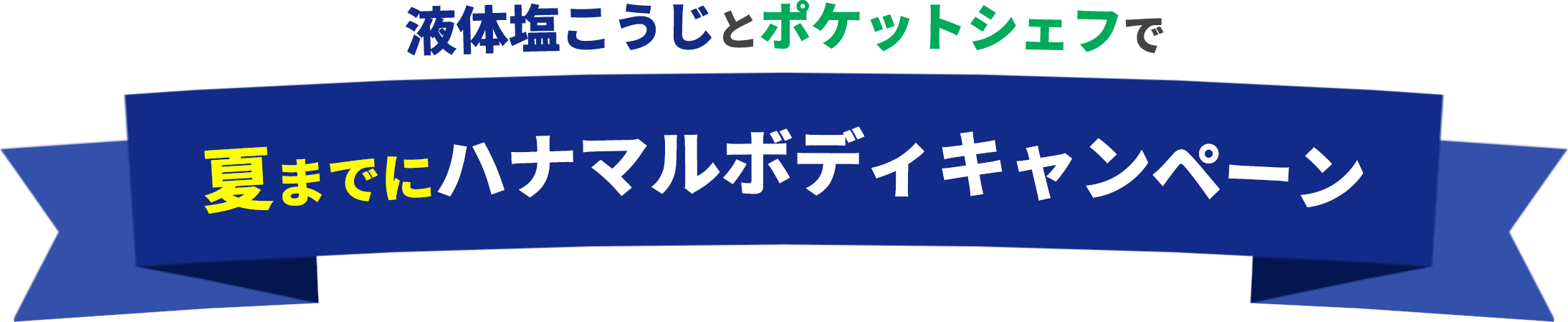 液体塩こうじとポケットシェフで 夏までにハナマルボディキャンペーン