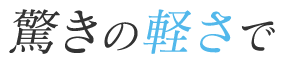 驚きの軽さで