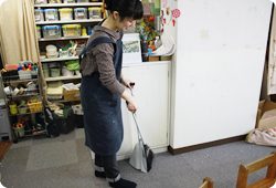 いつものお掃除スタイル