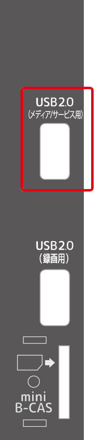 LT-32WGX-F1/LT-40FGX-F1(側面)のUSBメモリーの差し込み口