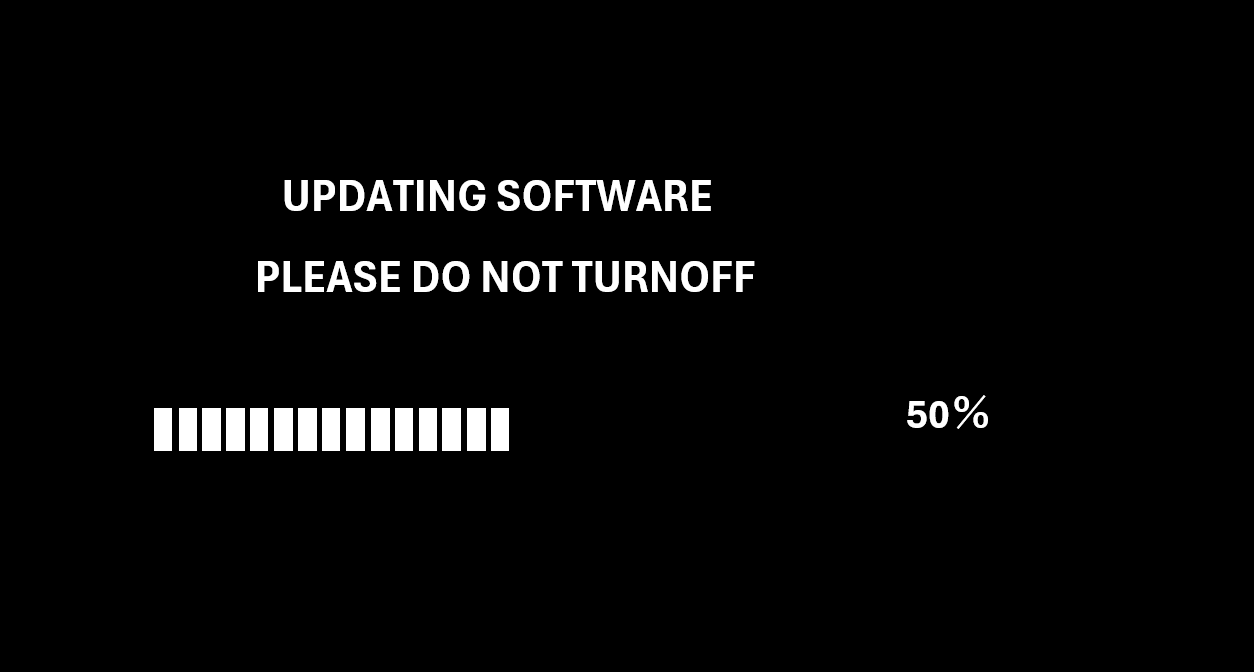 アップデート中の画面