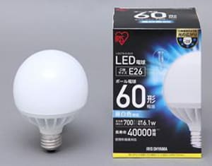 G形LED電球（40,000時間寿命表示のある商品）