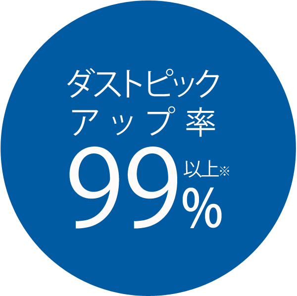 ダストピックアップ率99％以上