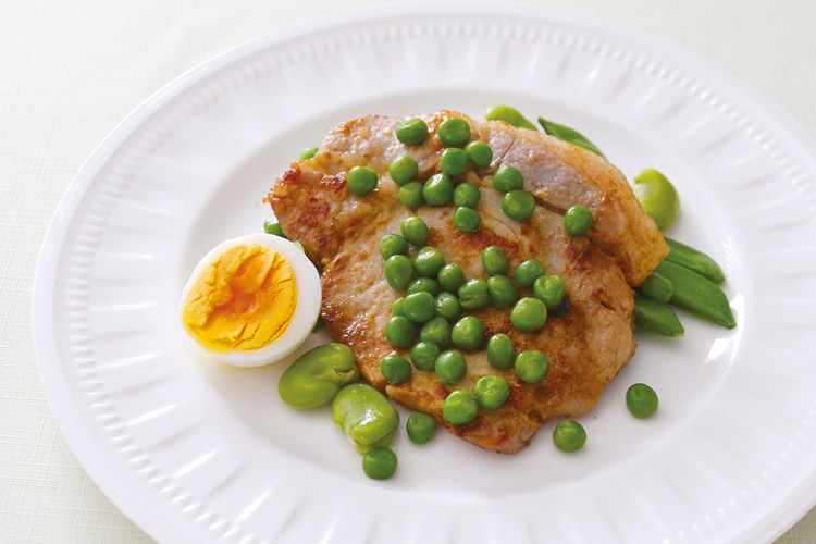 豚肉とビーンズ3種の白ワイン煮